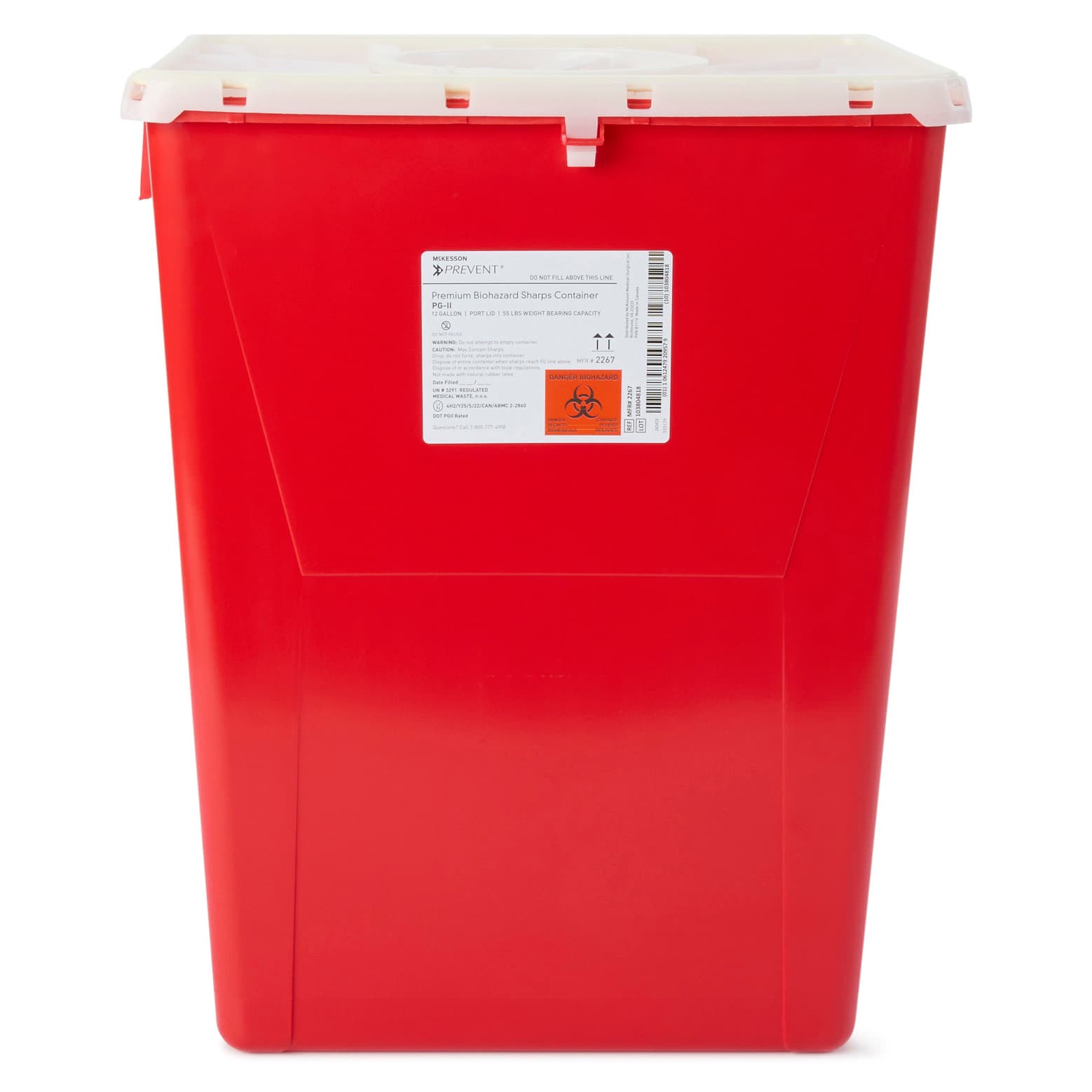 McKesson Prevent Polypropylene Sharps Container, 12 Gallon - Each - Image 1