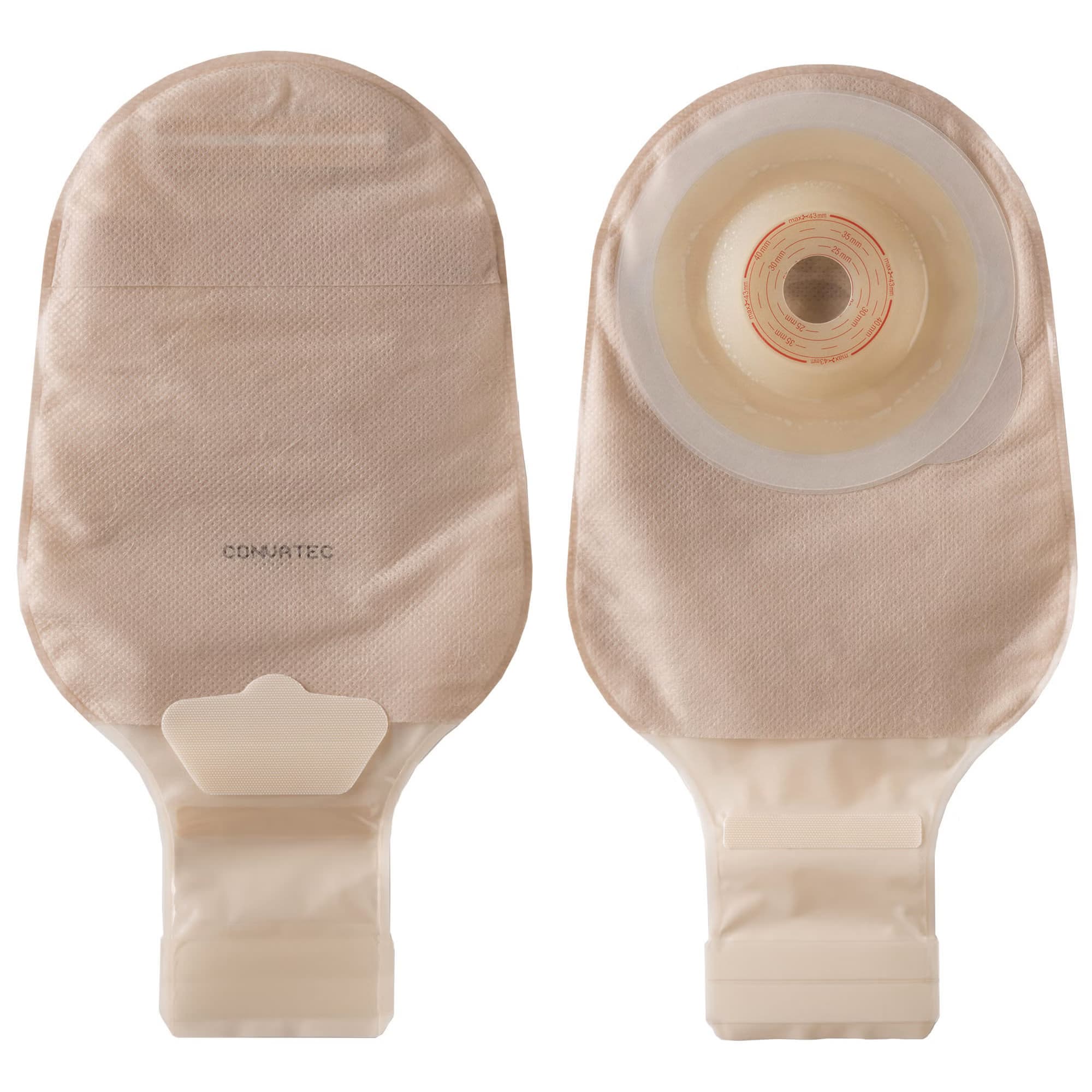 Convatec Esteem+ Flex Convex Drainable Pouch, 13/16" - 1-11/16", Convex V1 - Box of 10 - Image 1