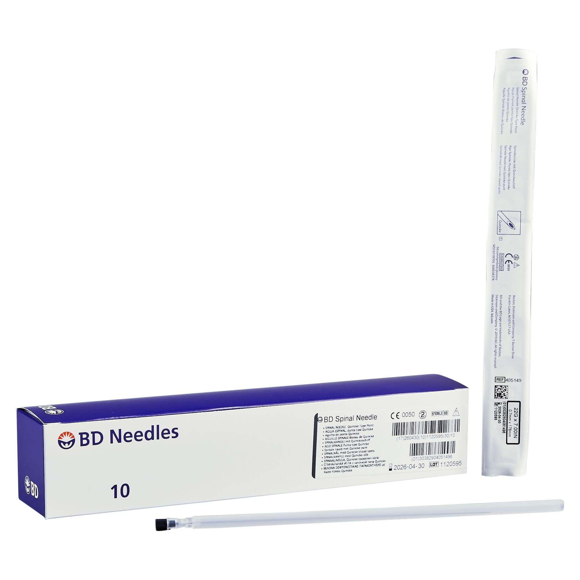 BD Spinal Needle With Quincke Style Stylet