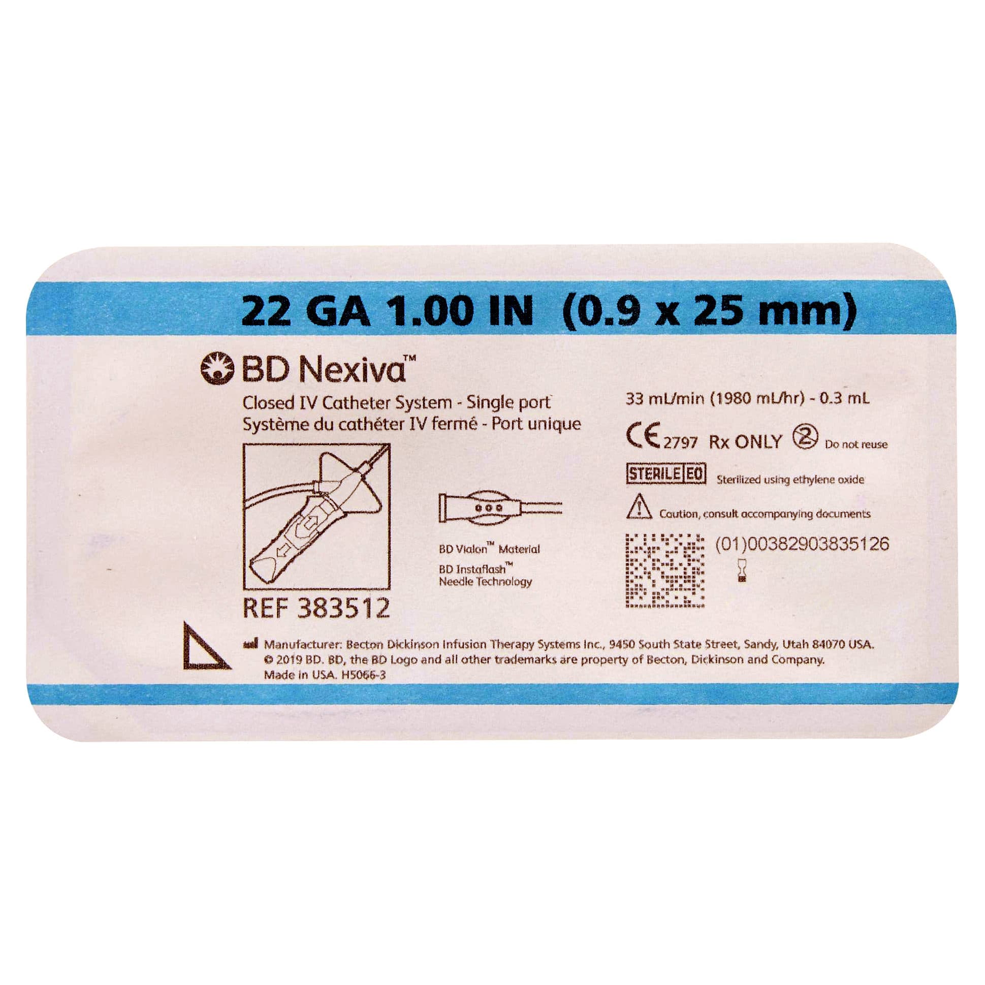 BD Nexiva Closed IV Blue Catheter System - Image 3