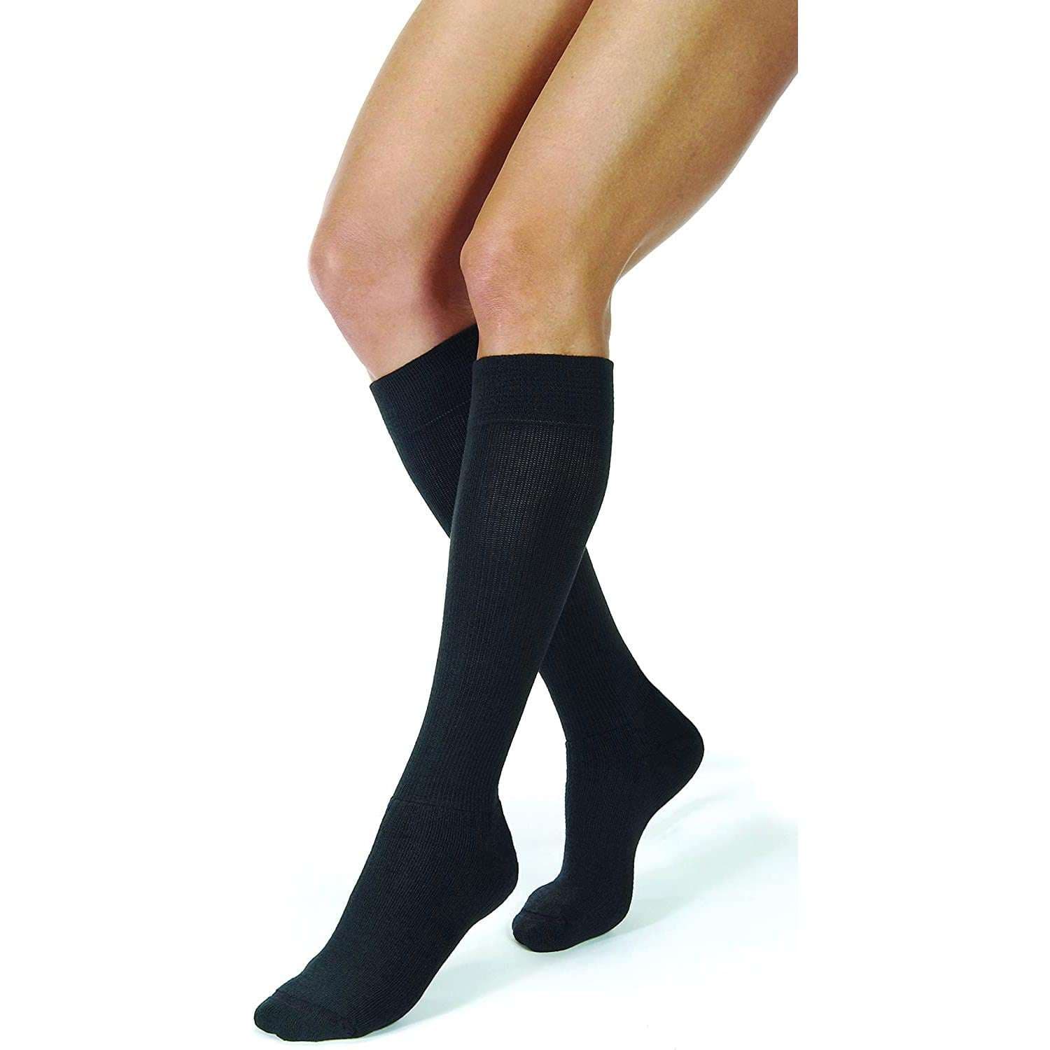 Jobst Activewear Compression Socks, 15-20mmHg, Medium, Cool Black - Pair - Image 1