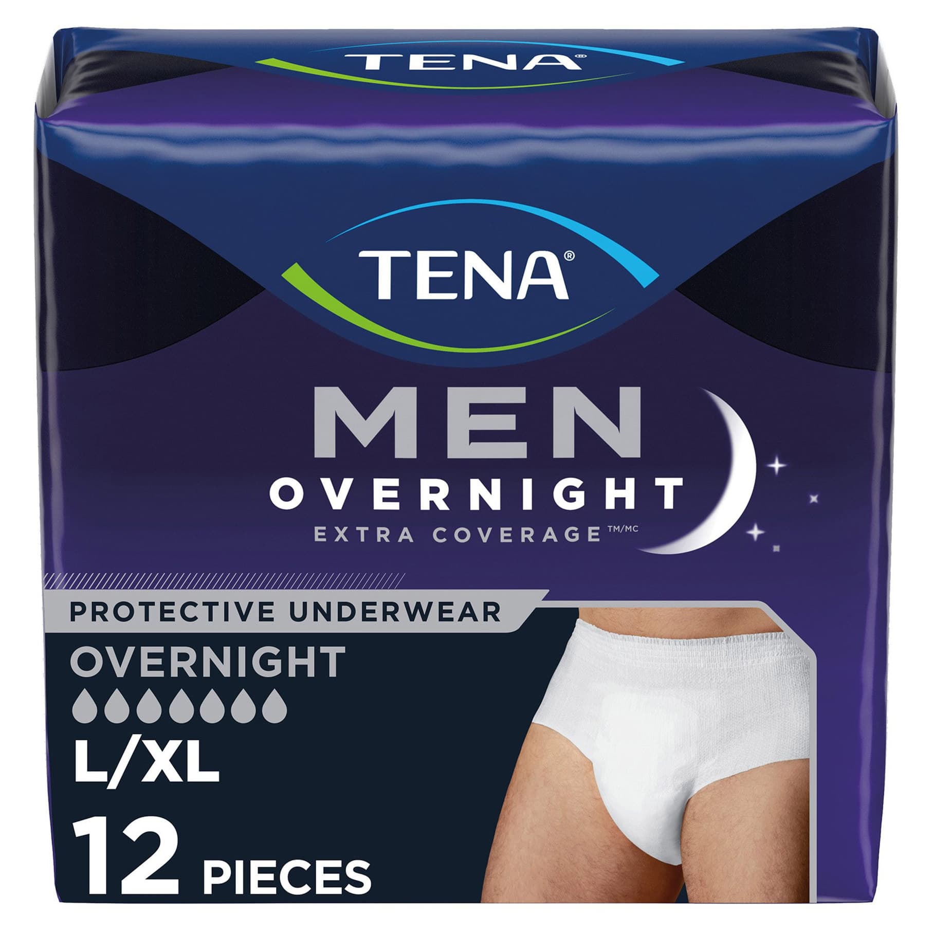 TENA Men Overnight Disposable Underwear, Heavy Absorbency - Image 6