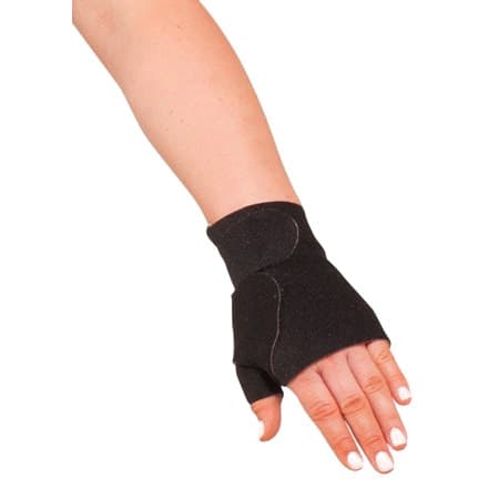 Juzo Compression Short Stretch Hand Wraps Gauntlet, Left Black-Right Beige, Medium - Each - Image 1