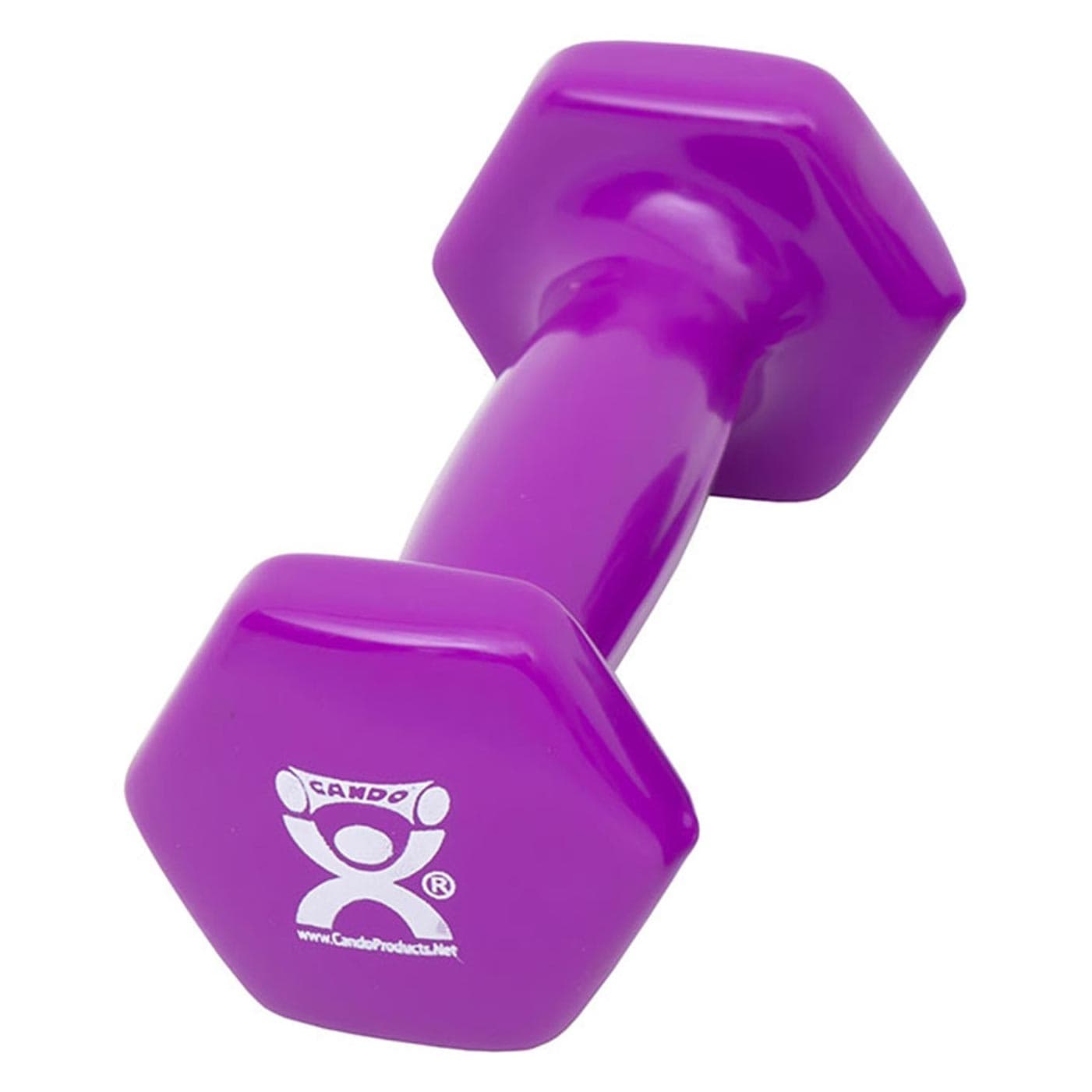 CanDo vinyl coated dumbbell, Violet, 2 Lb - Each - Image 1