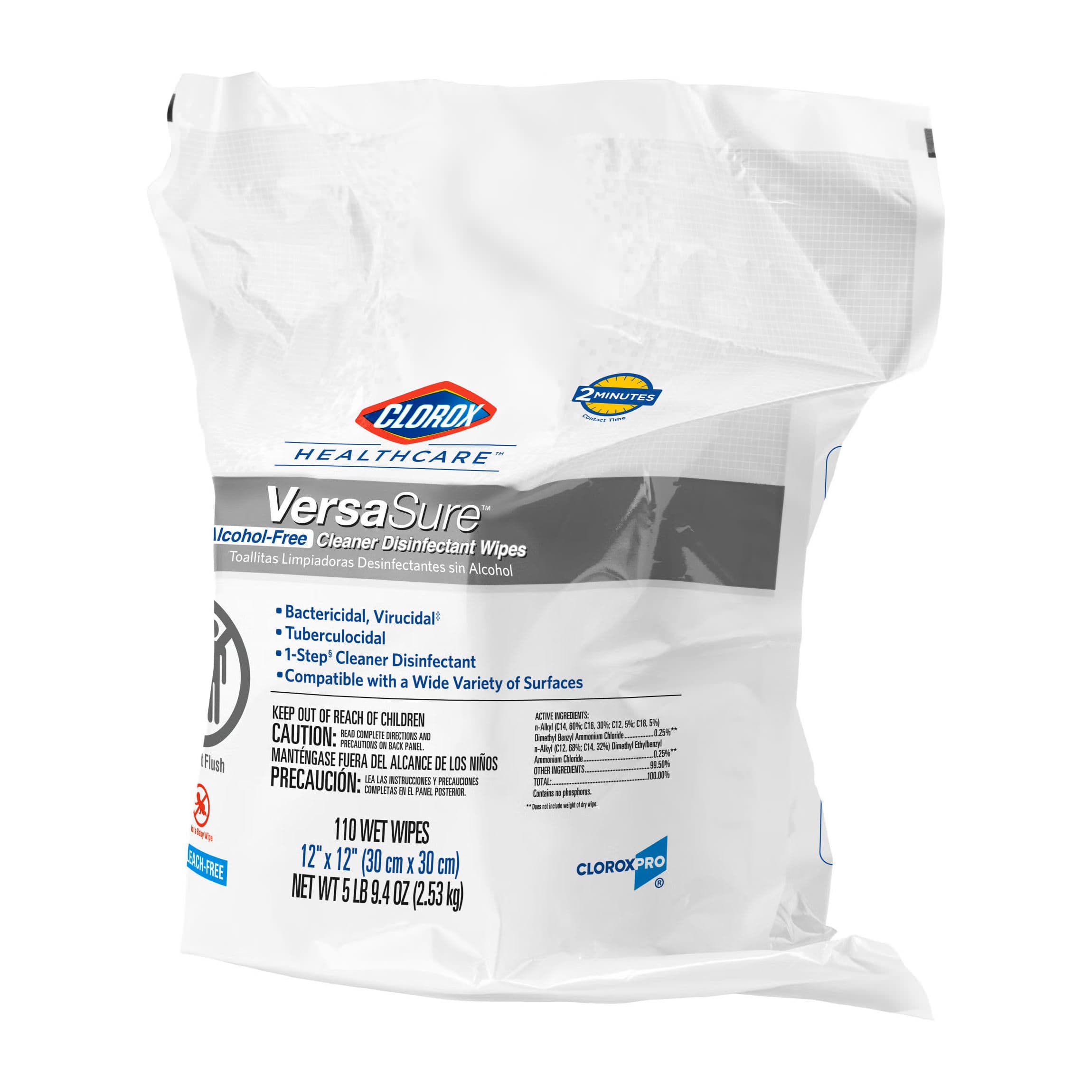 Clorox Healthcare VersaSure Surface Disinfectant Wipe, 12 x 12 Inch - Image 2