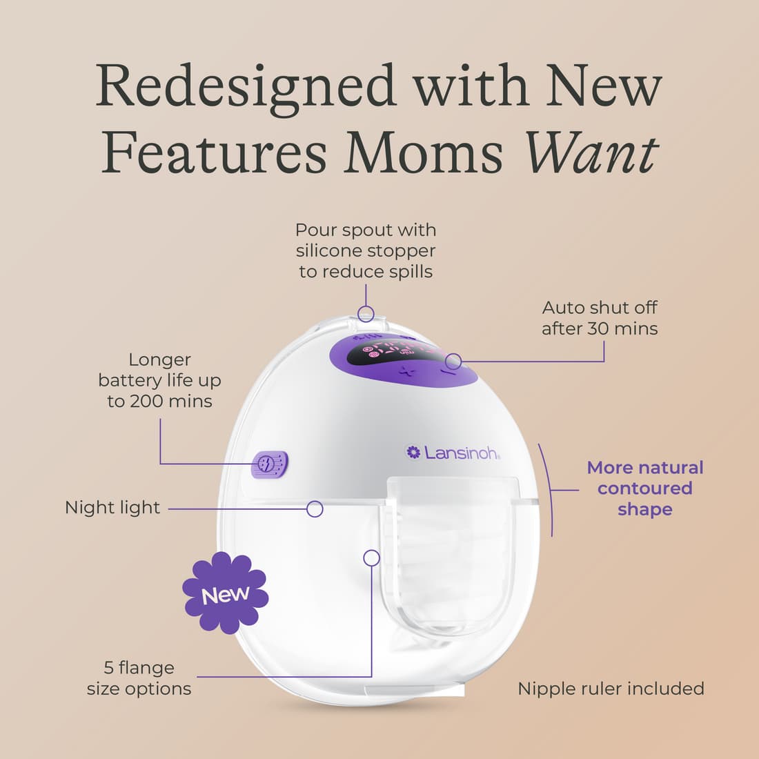 Lansinoh DiscreetDuo Flow Wearable Breast Pump - Image 2