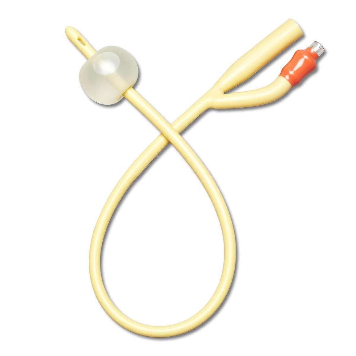 Medline 2-Way Silicone-Elastomer Coated Latex Foley Catheters, 10mL, 16 Fr - Case of 12 - Image 1