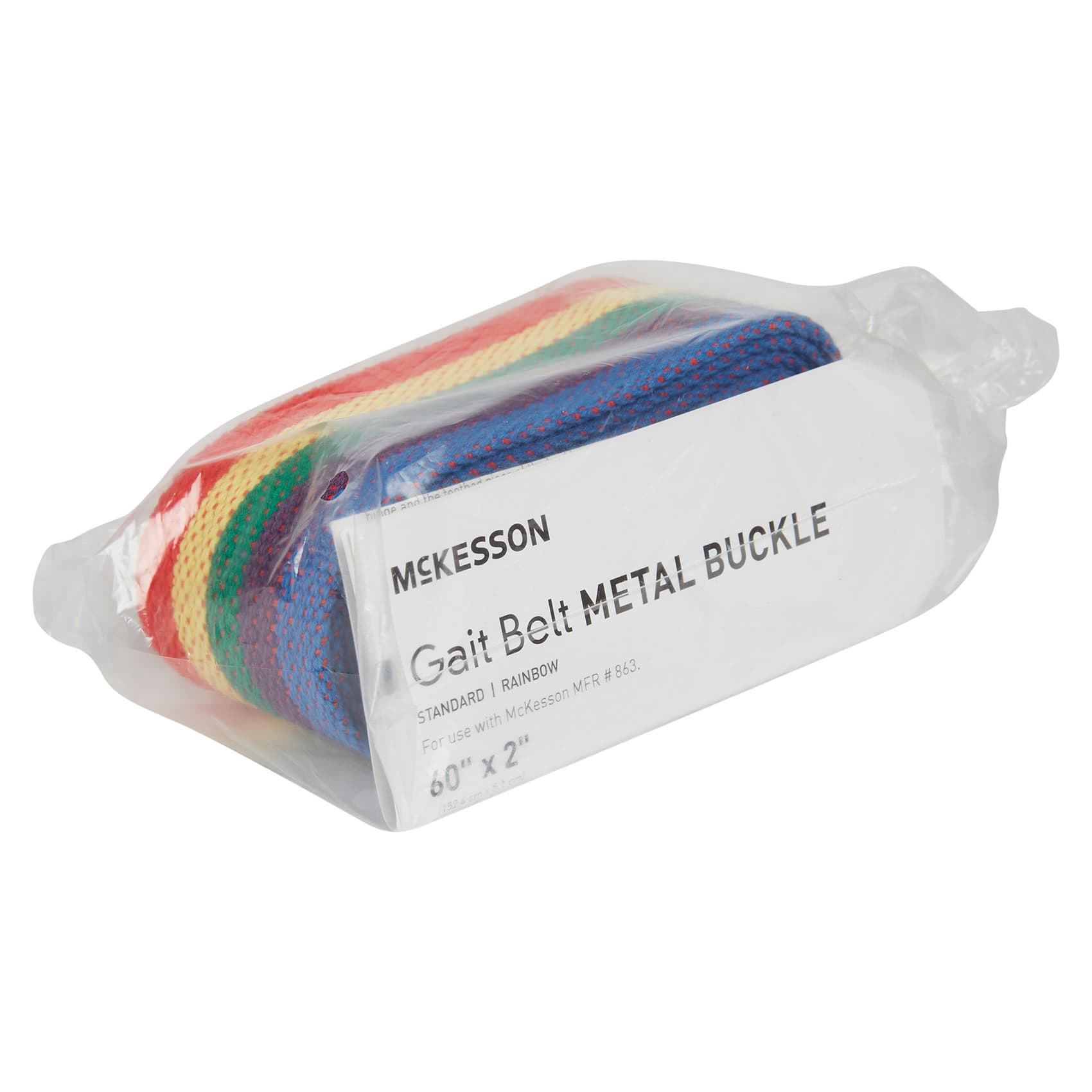 Select Rainbow Pattern Gait Belt, 60 Inch - Image 1