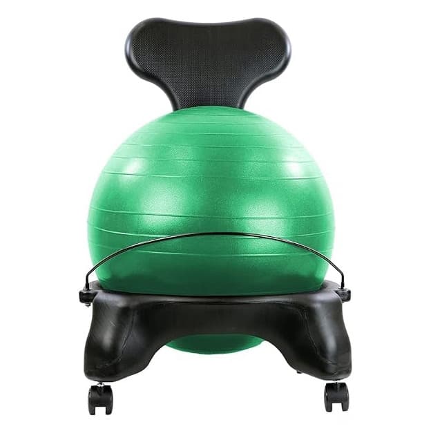 CanDo Plastic Ball Chair, Adult, Green - Image 1