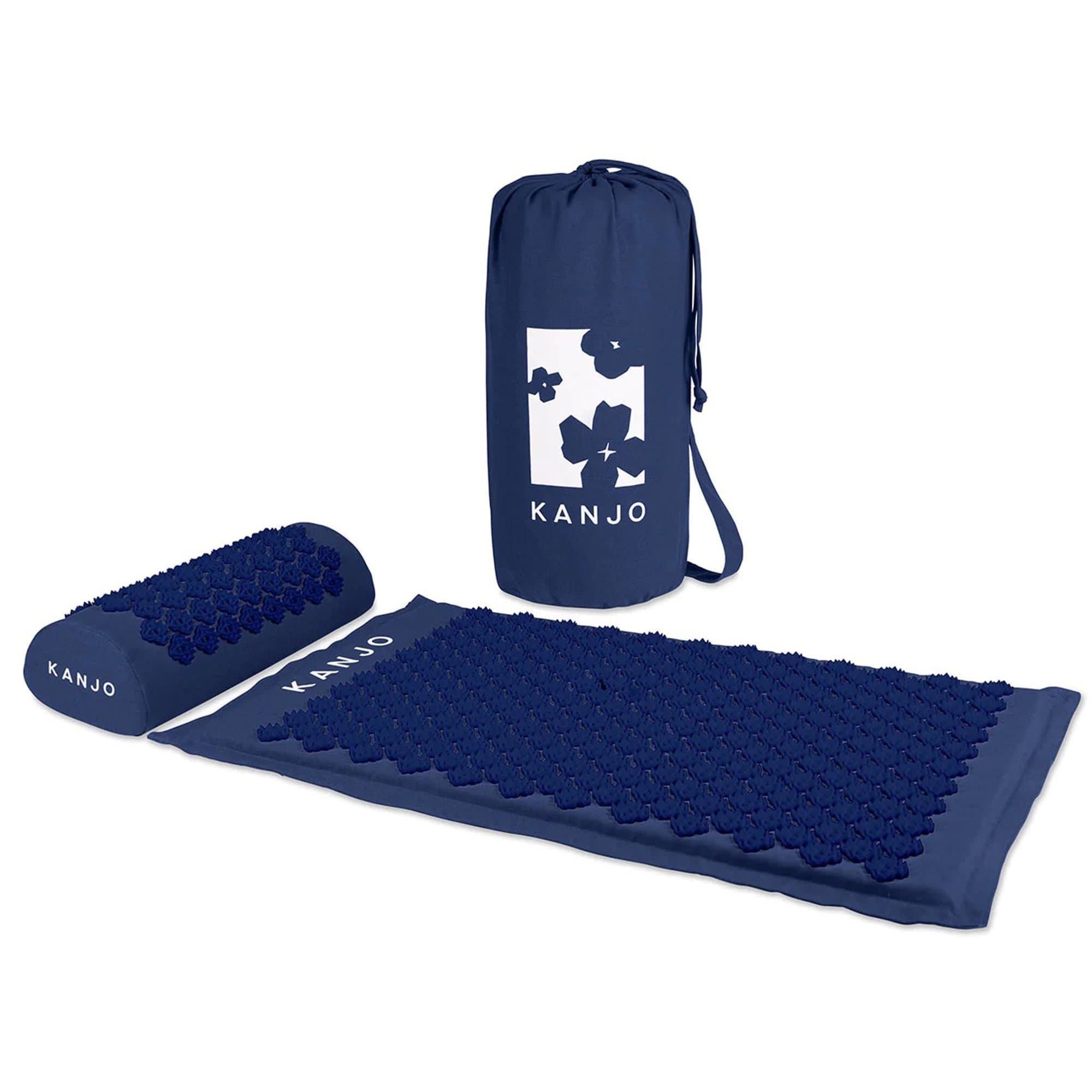 Acutens Kanjo Acupressure Memory Foam Mat and Pillow Set, Navy Blue - Each - Image 1
