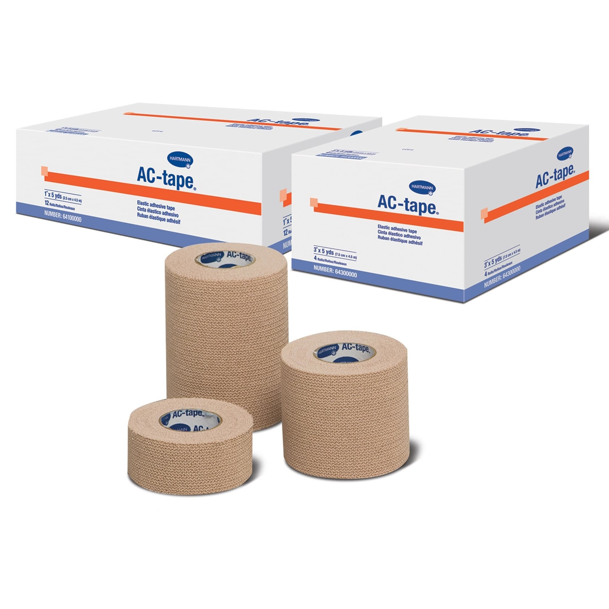 AC-Tape Mid-Strength Athletic Tape, Tan, NonSterile