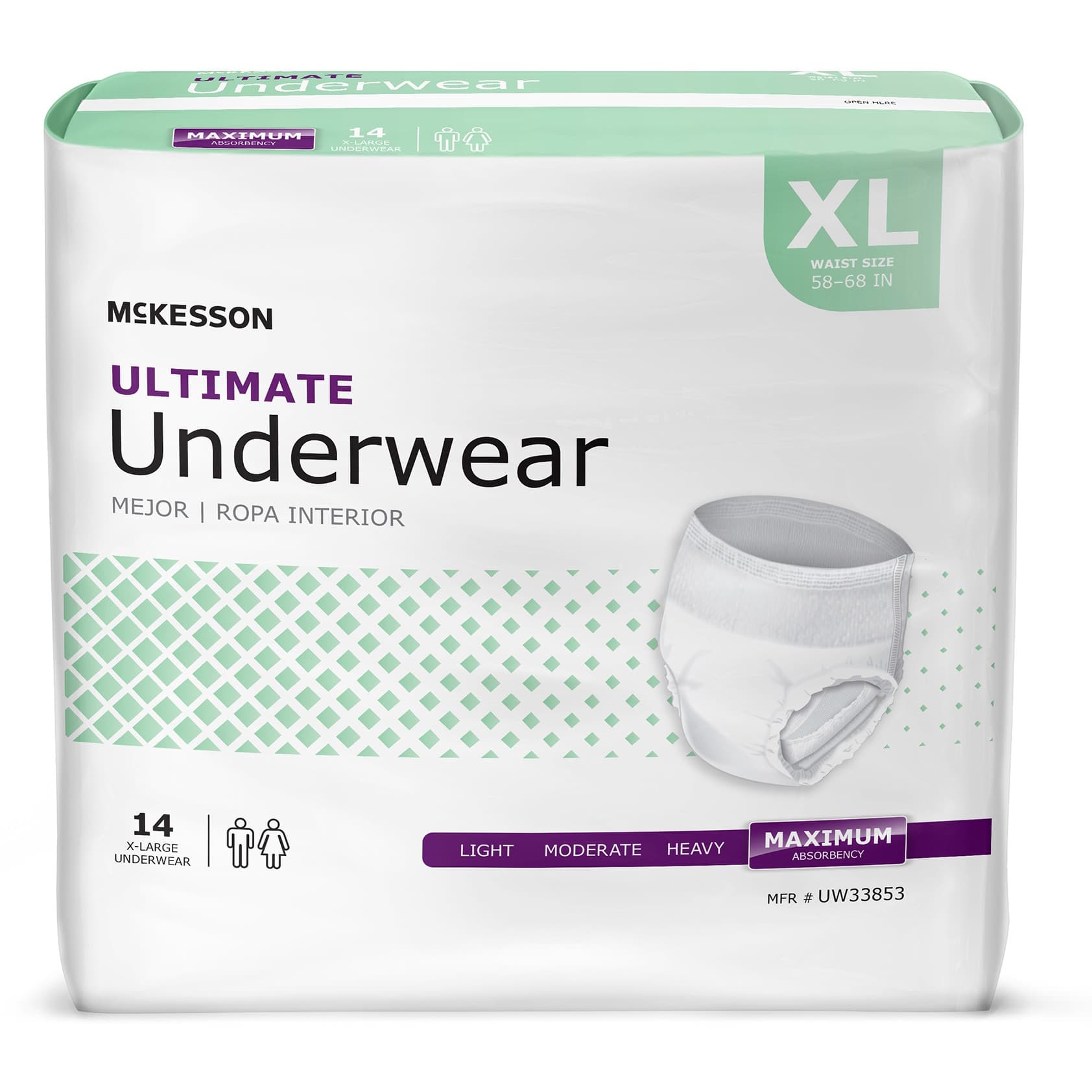 McKesson Ultimate Incontinence Underwear, Extra Large - Bag of 14 - Image 1