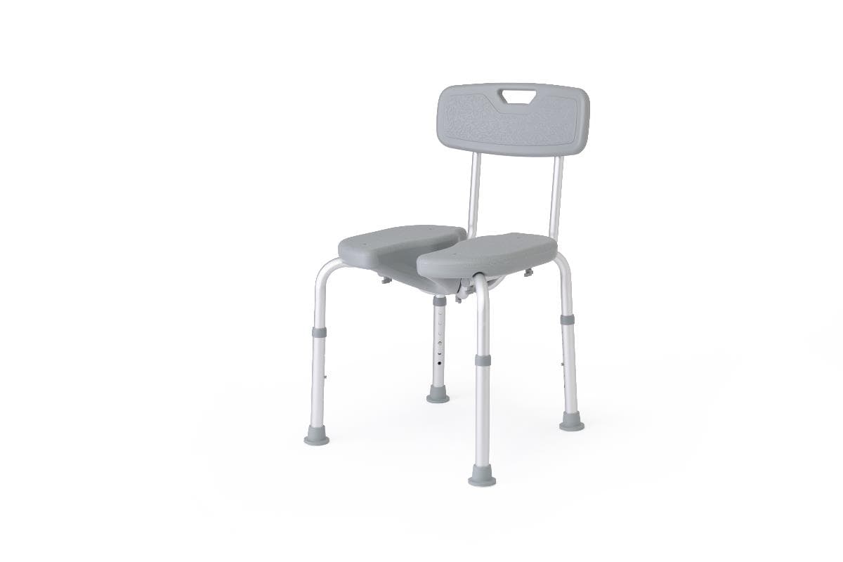 Medline Knockdown Shower Chair with Cutout - Image 1