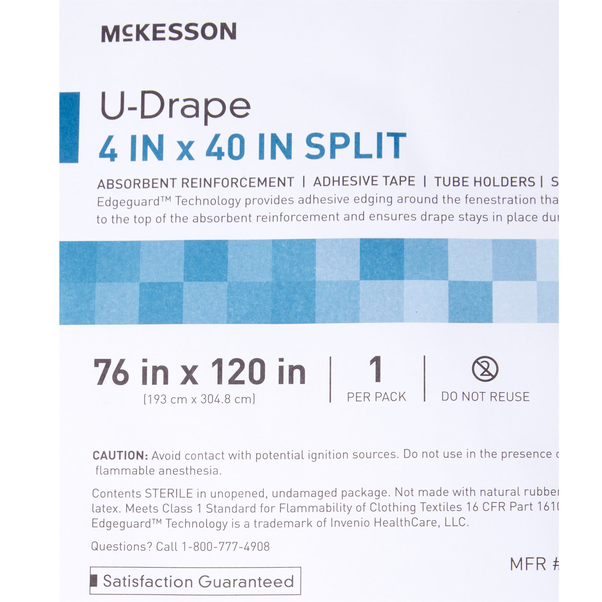 McKesson Blue Orthopedic Drape, 76 W x 120 L Inch - Image 3