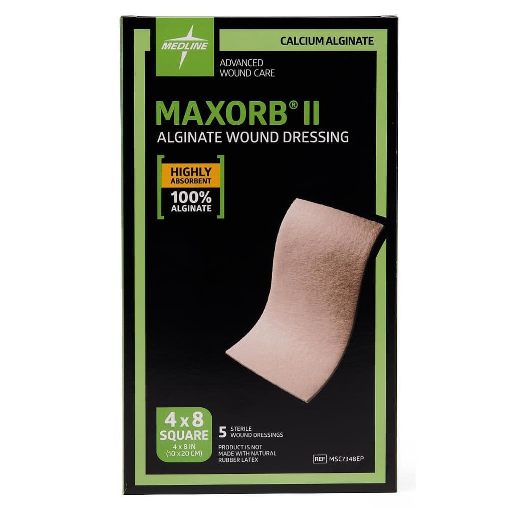 Maxorb II Alginate Wound Dressing, 4 x 8 Inch - Case of 50 - Image 1