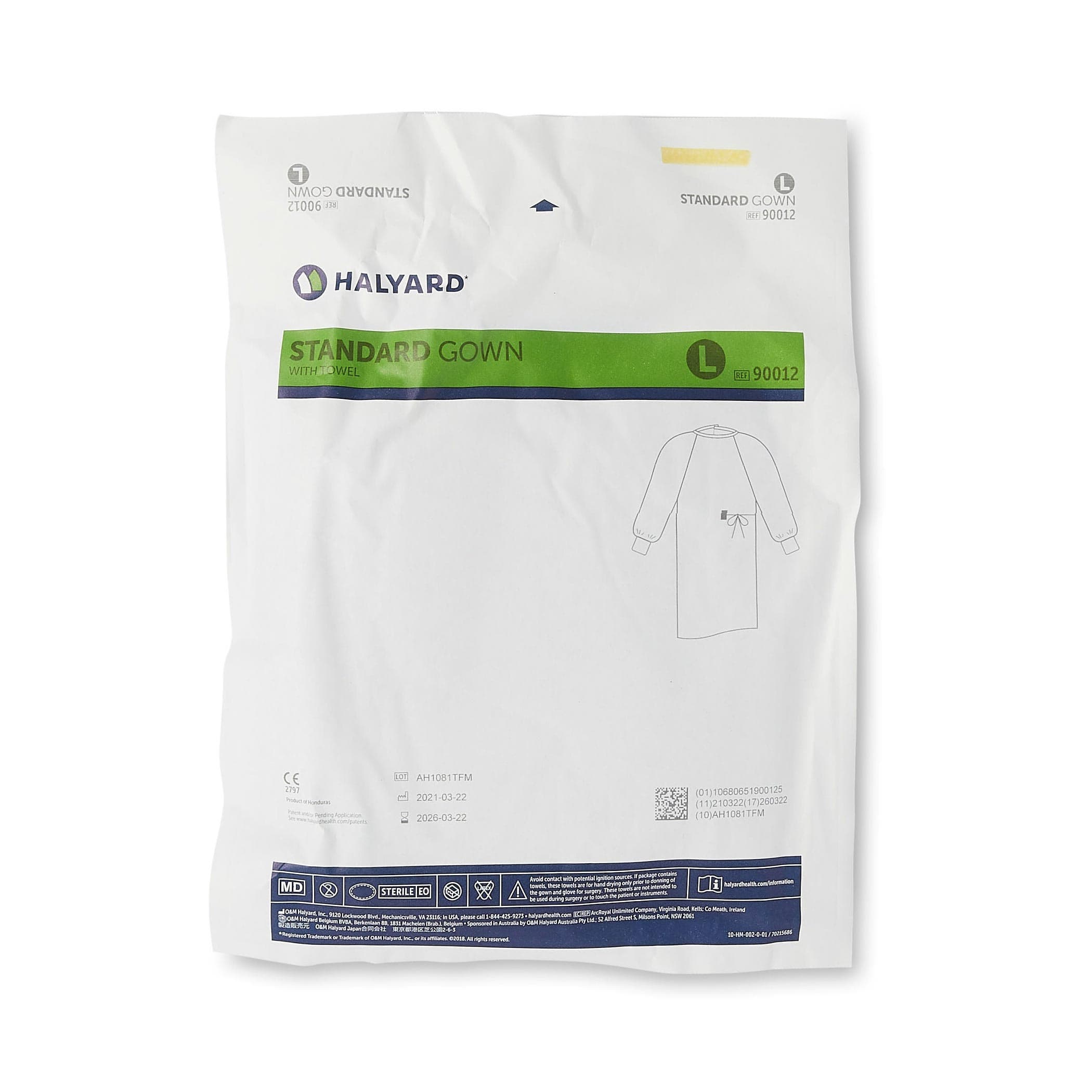 Evolution 4 Non-Reinforced Surgical Gown with Towel, Blue