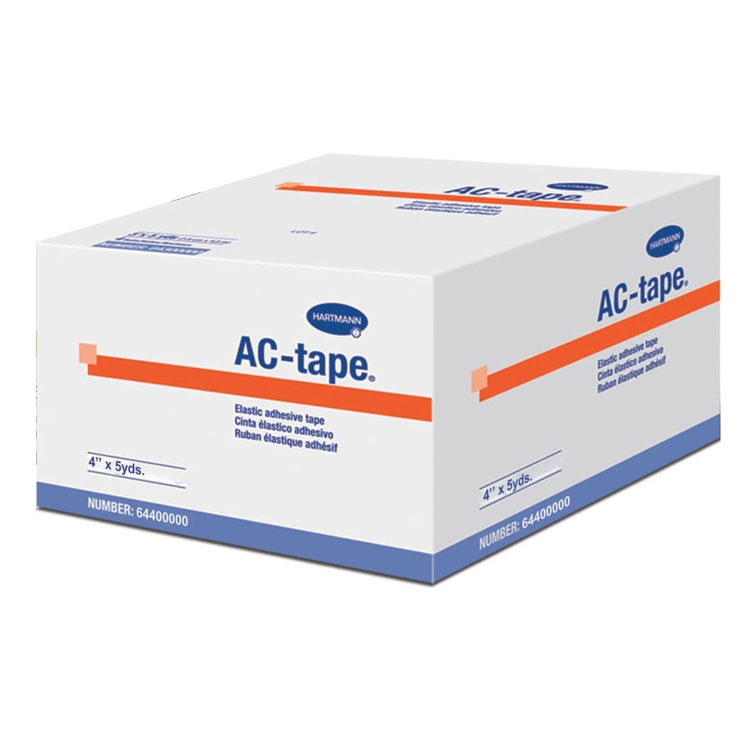 AC-Tape Mid-Strength Athletic Tape, Tan, NonSterile, 4 Inch x 5 Yard - Case of 36 - Image 1