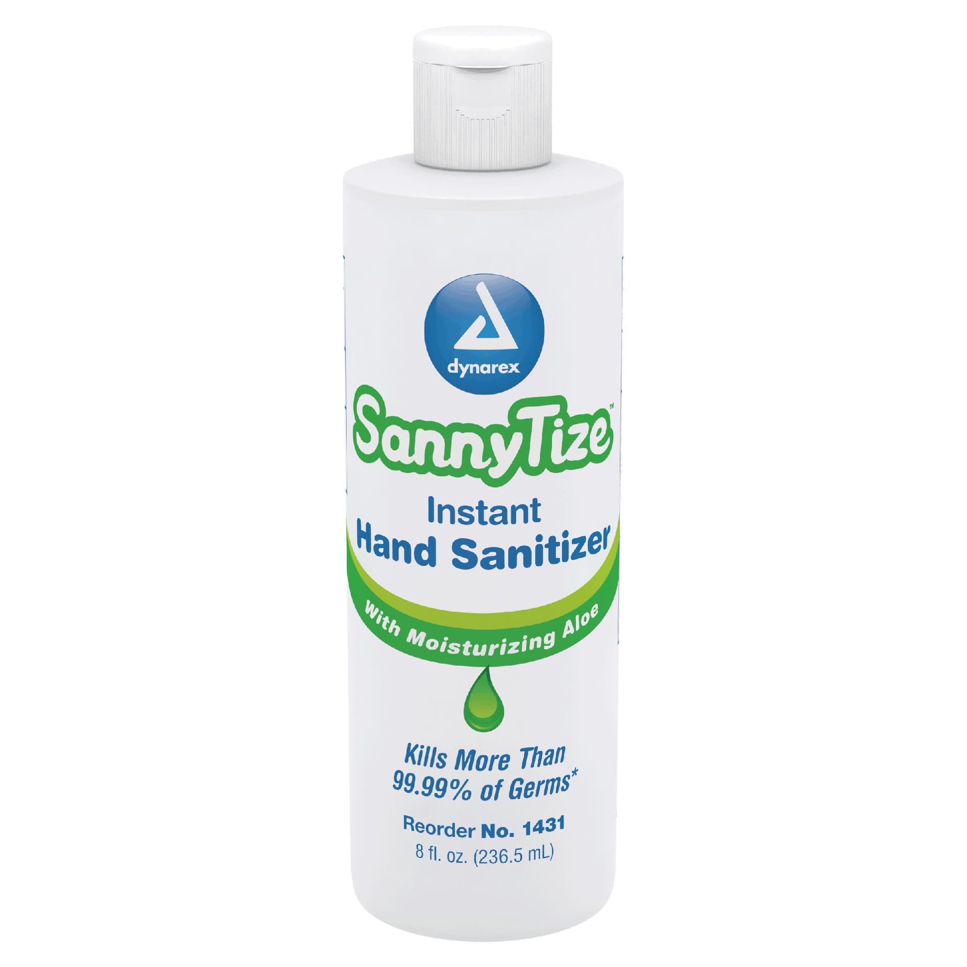 Dynarex SannyTise Instant Hand Sanitizer with Aloe Vera, 8 oz - Case of 48 - Image 1