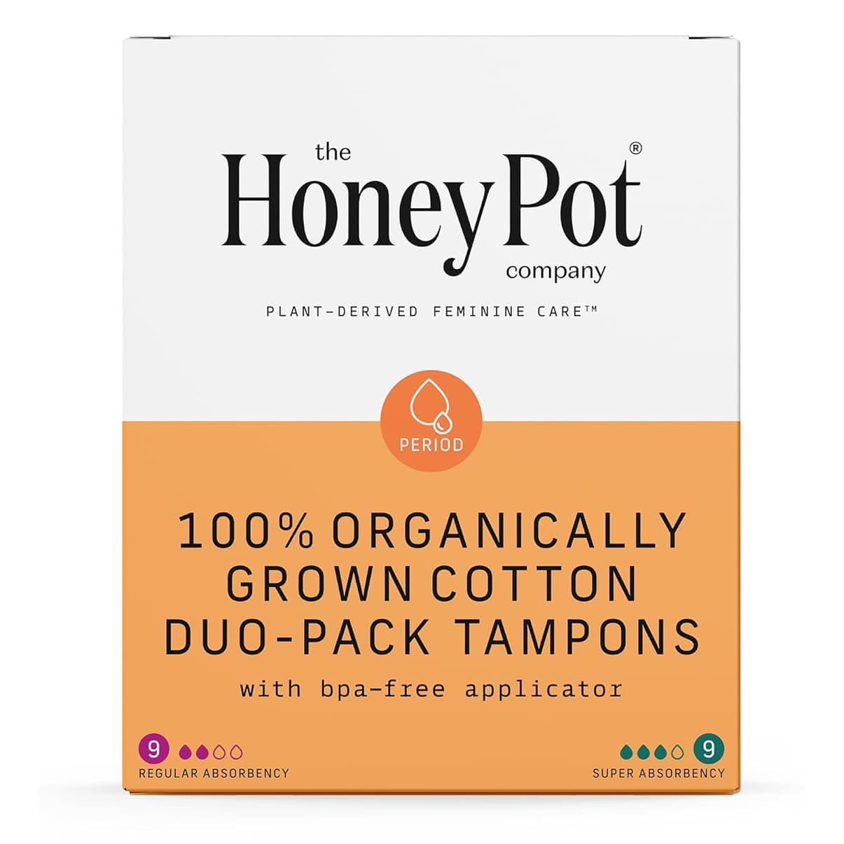 The Honey Pot Company Organic Cotton Core Duo-Pack Tampons