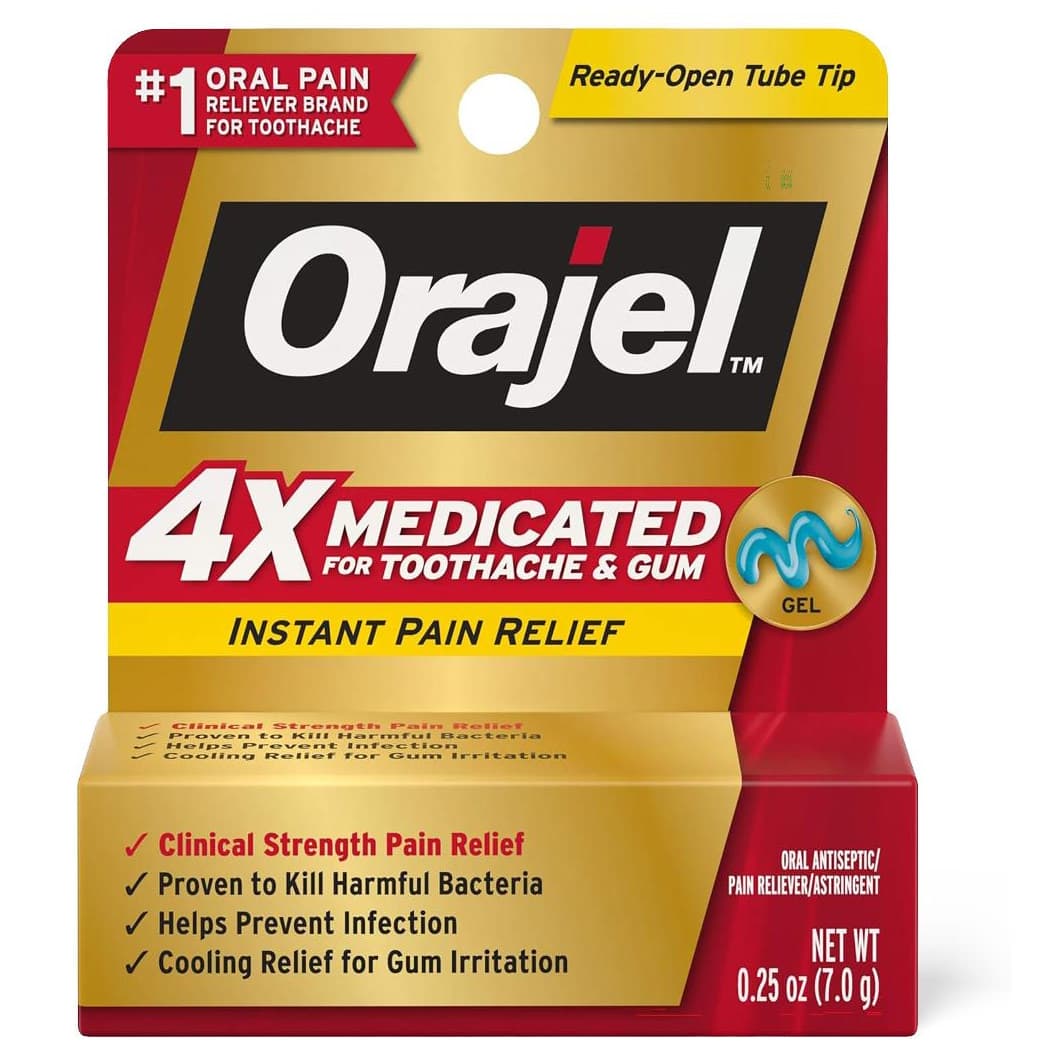 Orajel 4X Medicated Toothache and Gum Gel, 0.25 oz - Each - Image 1