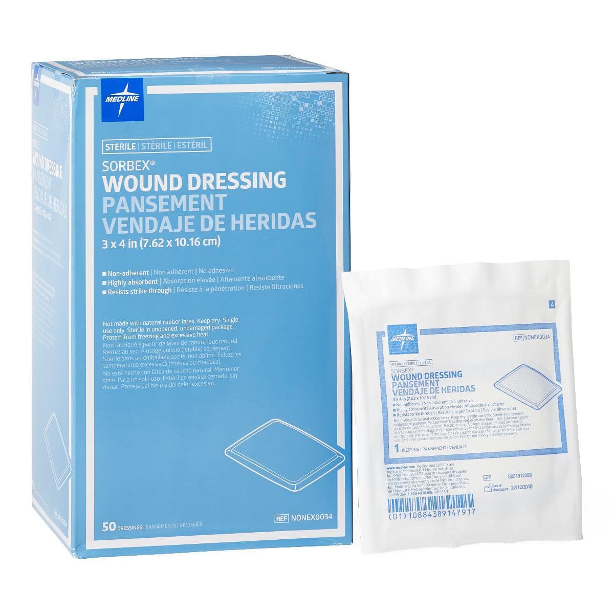 Medline Sorbex Sterile Absorbent Dressing - Image 1