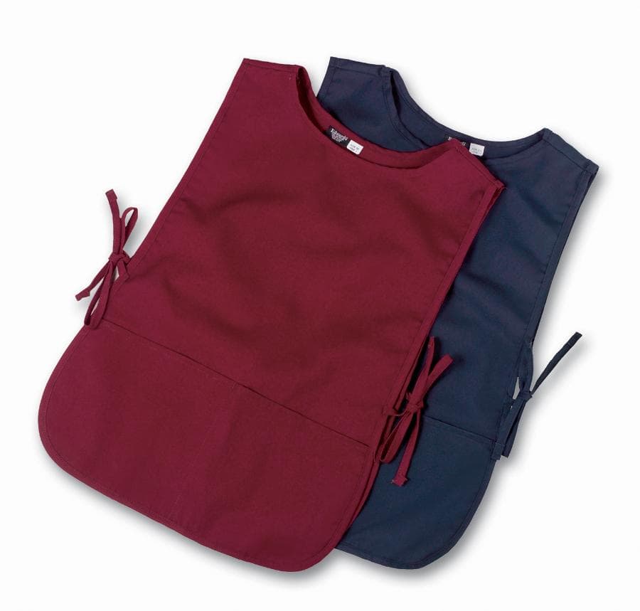 Medline Unisex Cobbler Apron with Pockets, 29" x 18", One Size Fits Most, Wine - Image 1