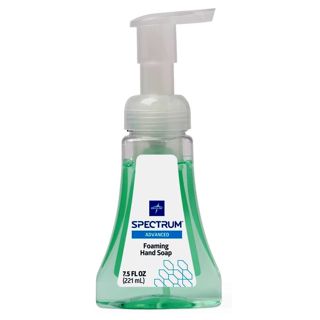 Medline Spectrum Advanced Foaming Hand Soap, Pear Scent, Pump Bottle, 7.5 oz - Case of 12 - Image 1