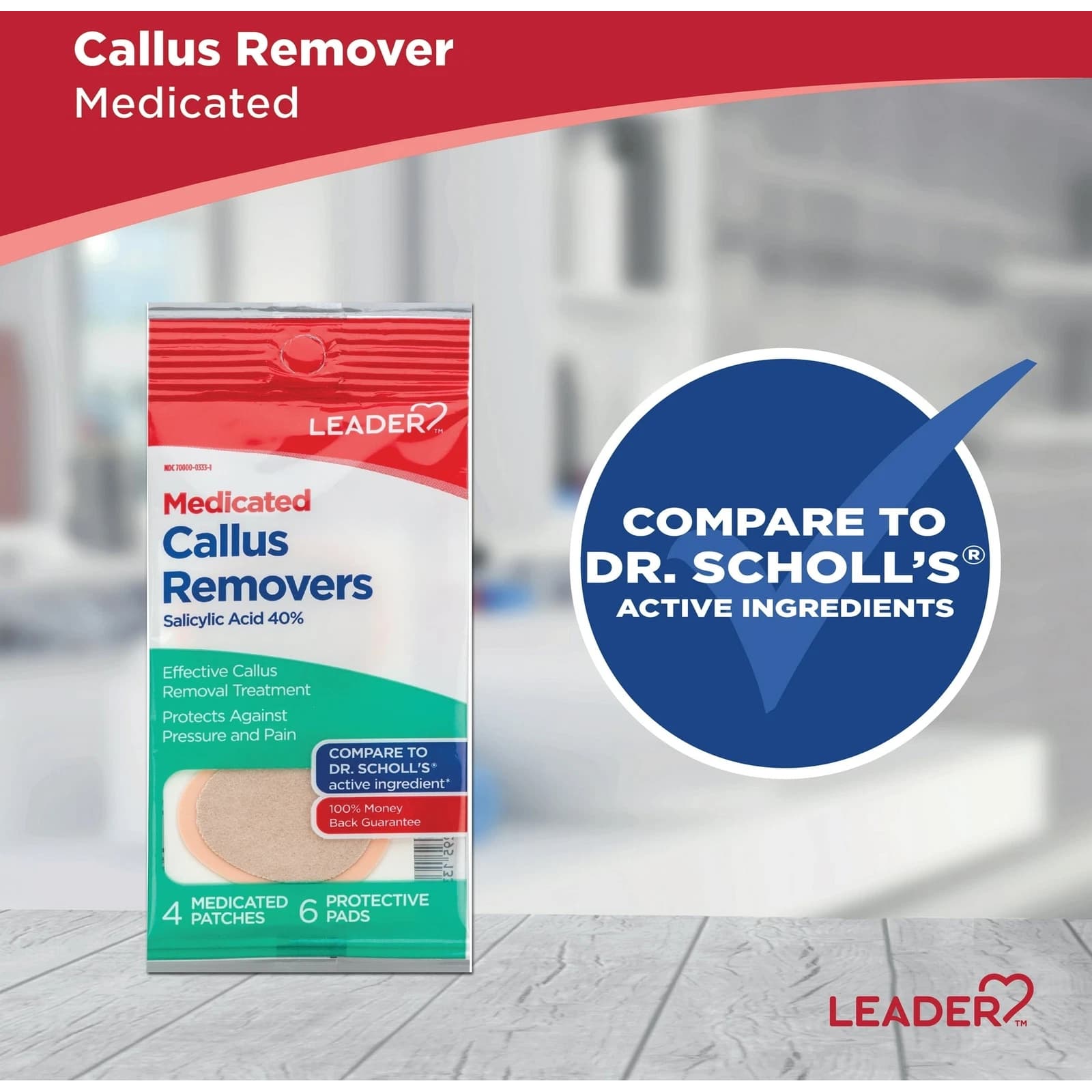 Leader Callus Removers Medicated Patches + Protective Pads - Each - Image 2