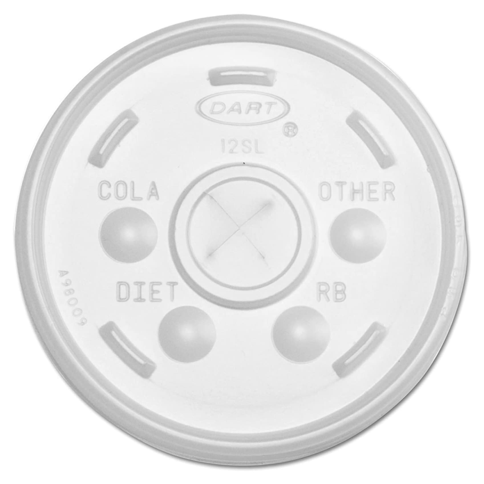Dart 12 oz Translucent Disposable Drinking Cup Lid - Case of 1000 - Image 1