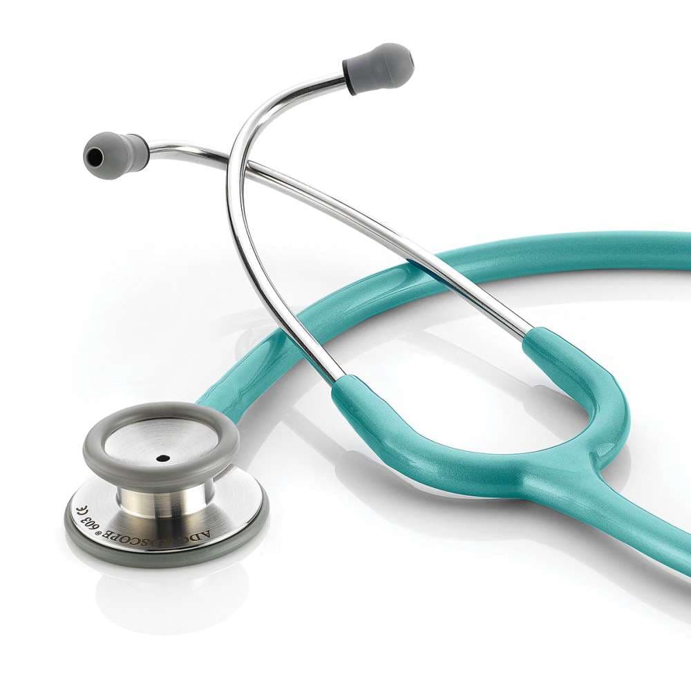 ADC Adscope Clinician Stethoscope, Metallic Caribbean - Image 1