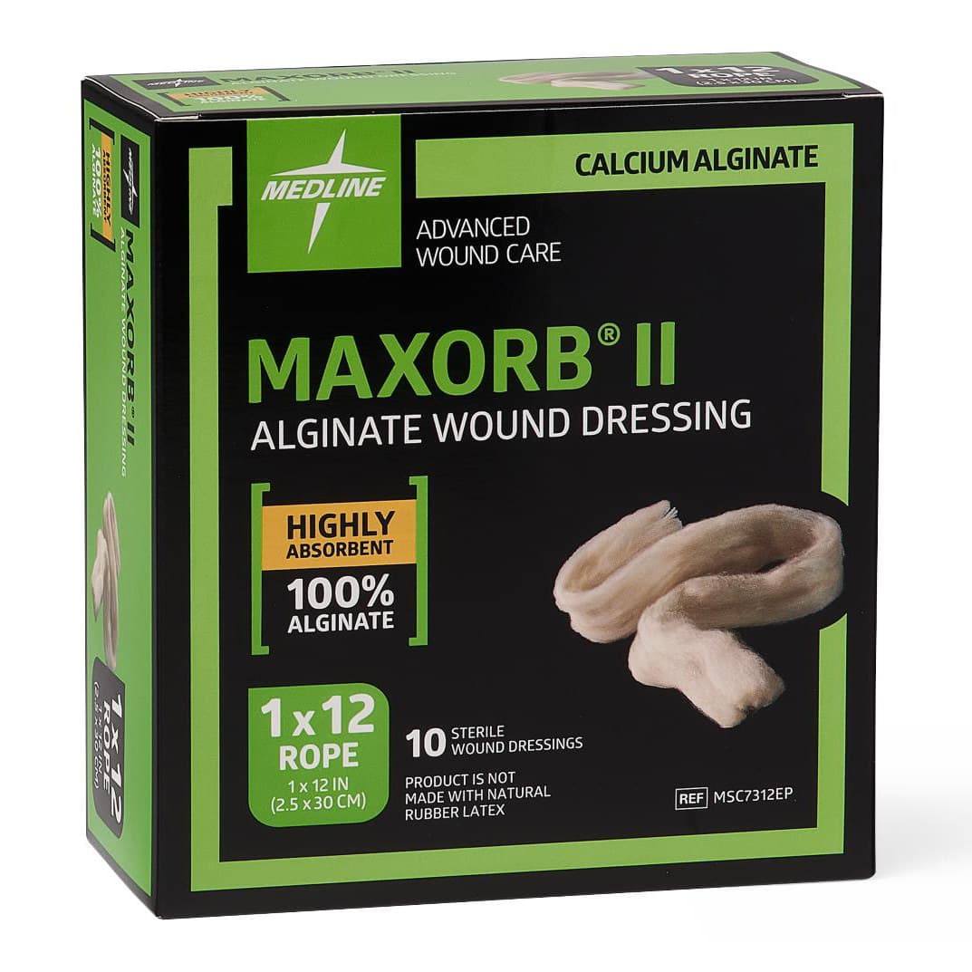 Maxorb II Alginate Wound Dressing, 1 x 12 Inch - Box of 10 - Image 1