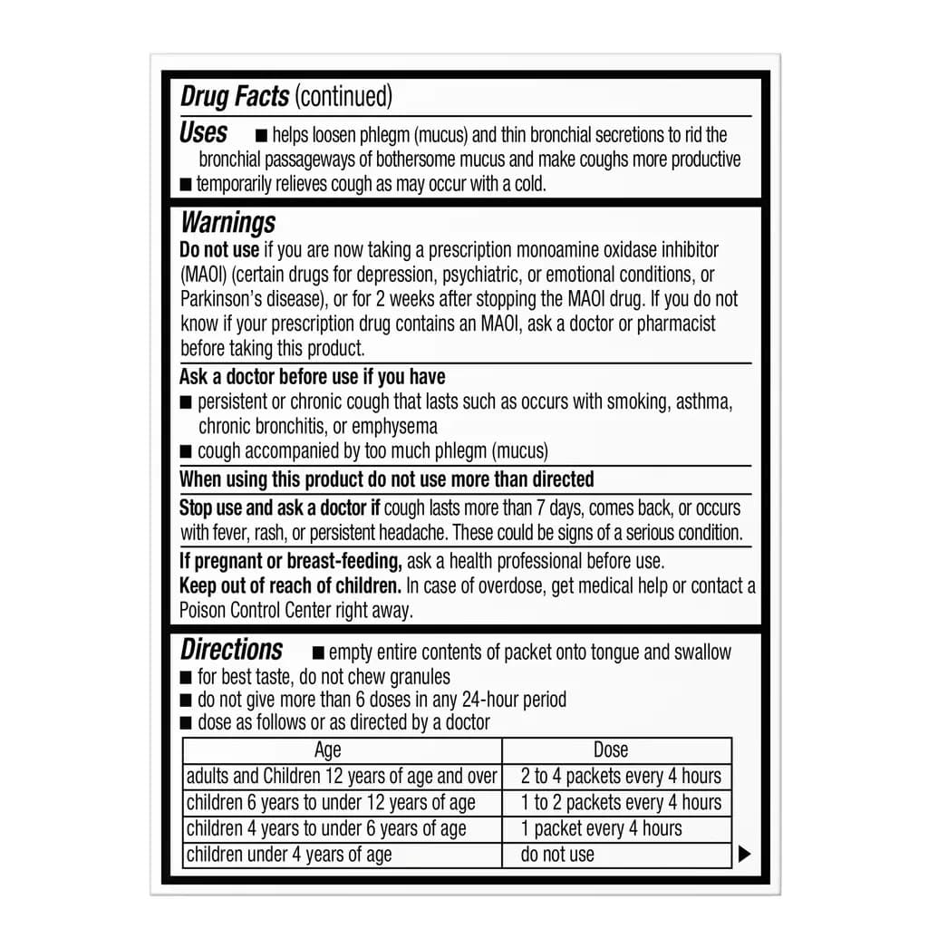 Mucinex Children's Cough & Chest Congestion Mini-Melts, 100 mg - Package of 12 - Image 2