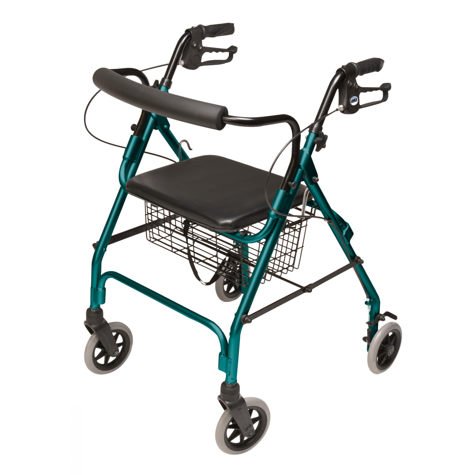 Lumex Lite Four-Wheel Rollator, Green - Each - Image 1