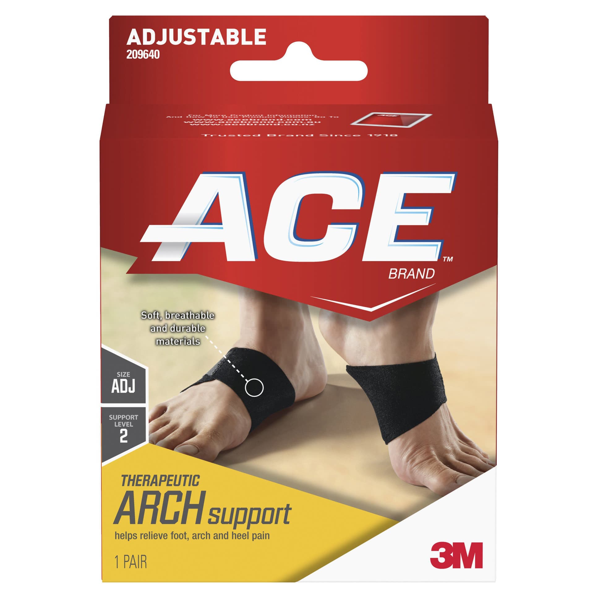 Ace Adjustable Arch Support, Black - Image 1
