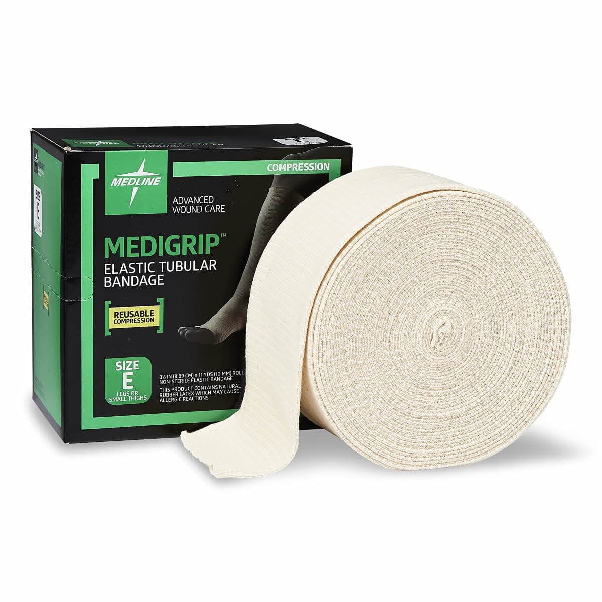 Medline Medigrip Elastic Tubular Support Bandage, Size E, 3-1/2 Inch x 11 Yard - Each - Image 1