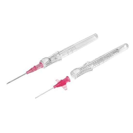 BD Insyte Autoguard Winged Shielded IV Catheters, Pink, 20 Gauge, 1 Inch - Case of 200 - Image 1