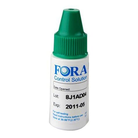 FORA 2 × 2.5 ml Blood Glucose Control Solution - Low & High Levels - Image 1