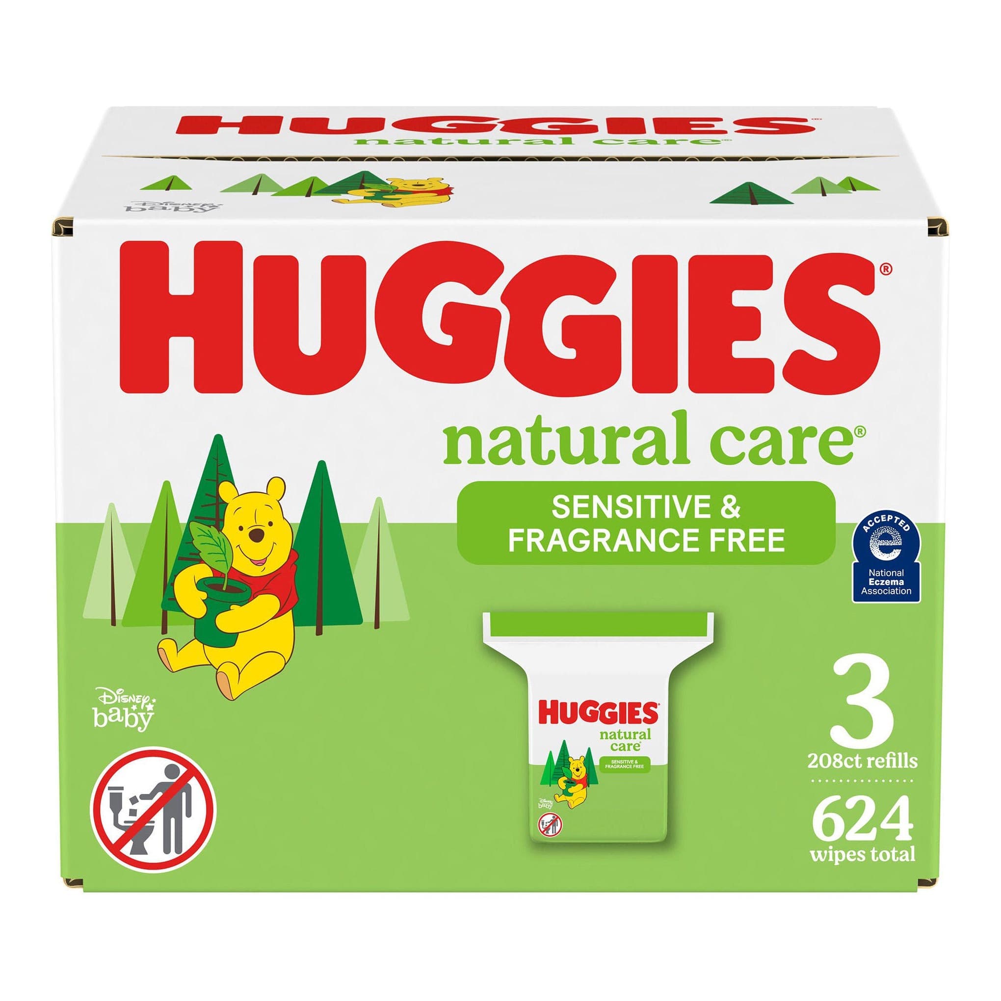 Huggies Natural Care Baby Wipes, Soft Pack, Unscented - Case of 624 Wipes