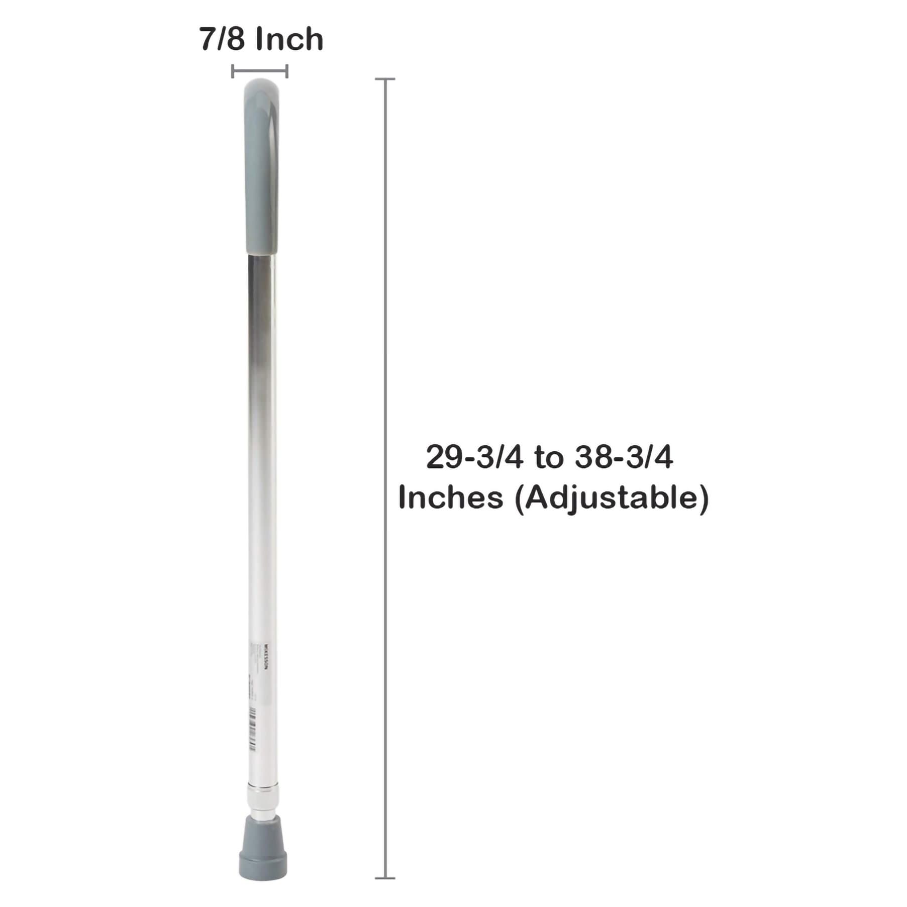 McKesson Aluminum Round Handle Cane, Chrome - Image 4