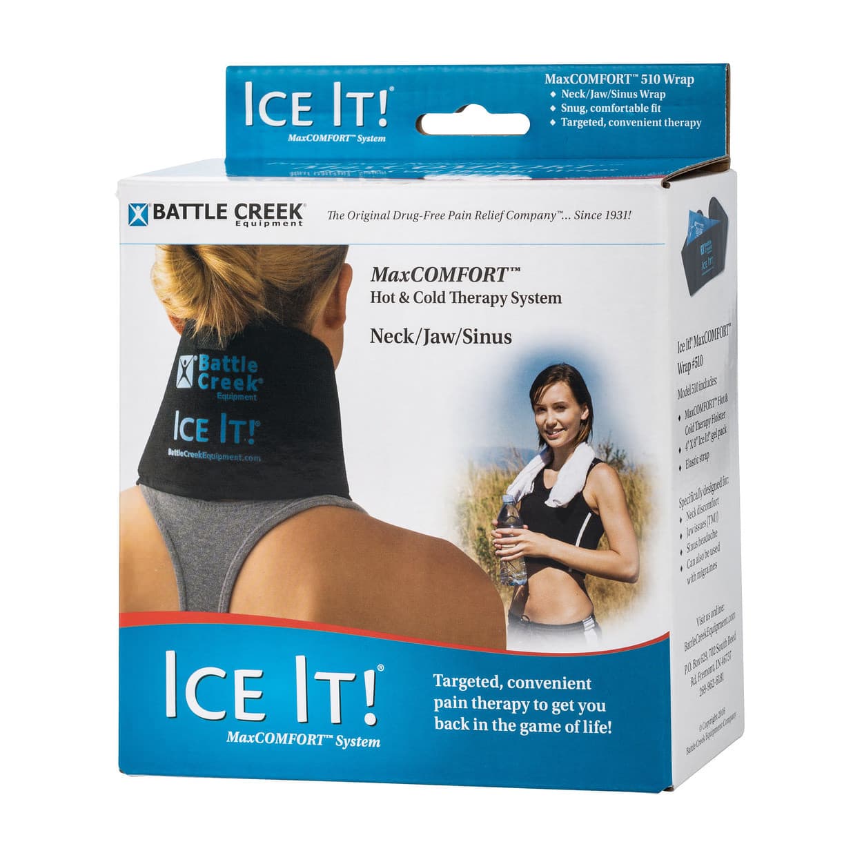 Ice It! MaxComfort System Cold Pack with Wrap, Reusable - Image 3
