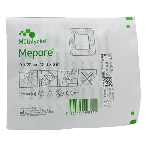 Mepore Self-Adhesive Composite Dressing, 3-3/5 x 8 Inch - Each - Image 1