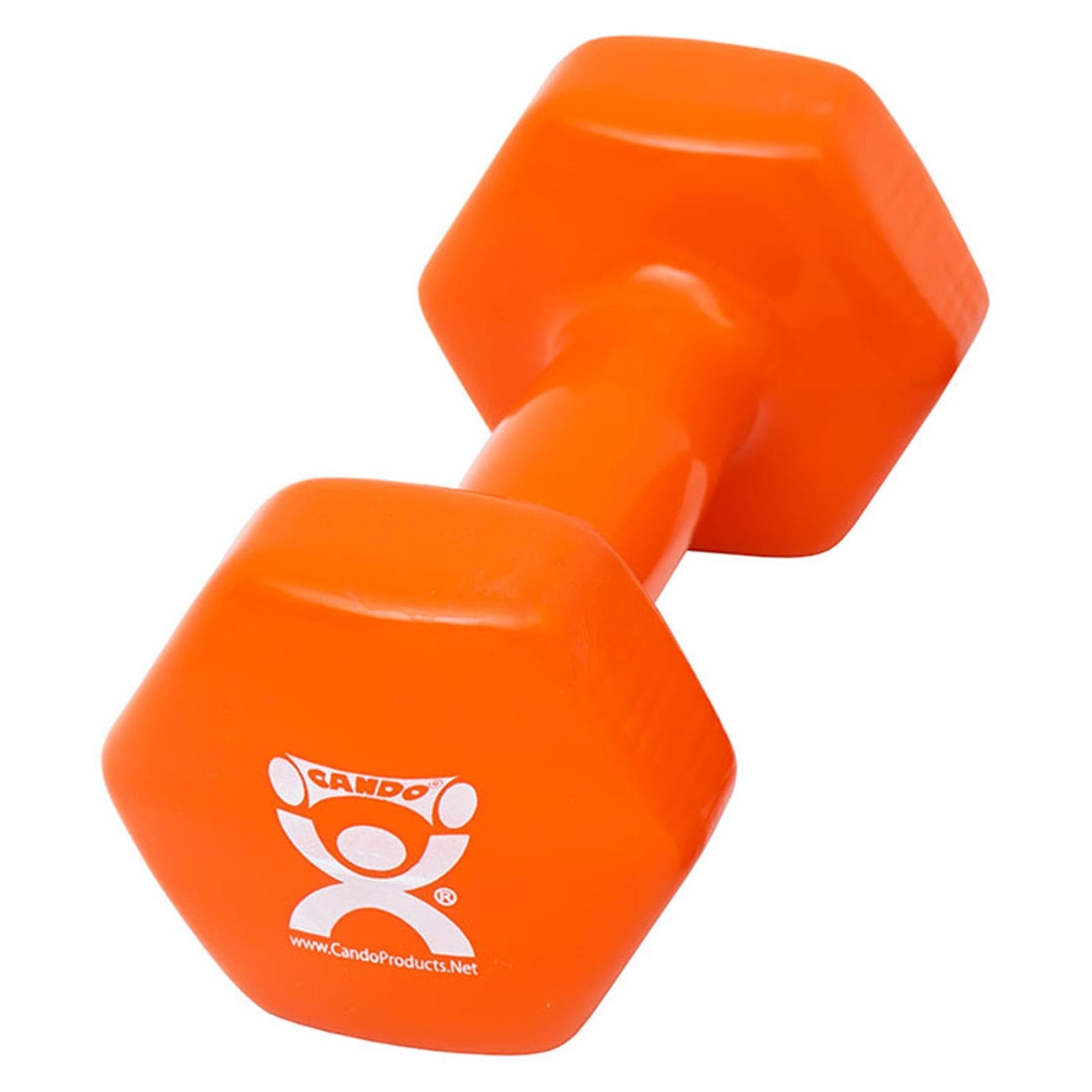 CanDo vinyl coated dumbbell, Orange, 10 Lb - Each - Image 1