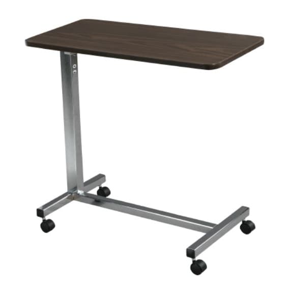 Non-Tilt Overbed Table, Chrome Base And Mast - Image 1