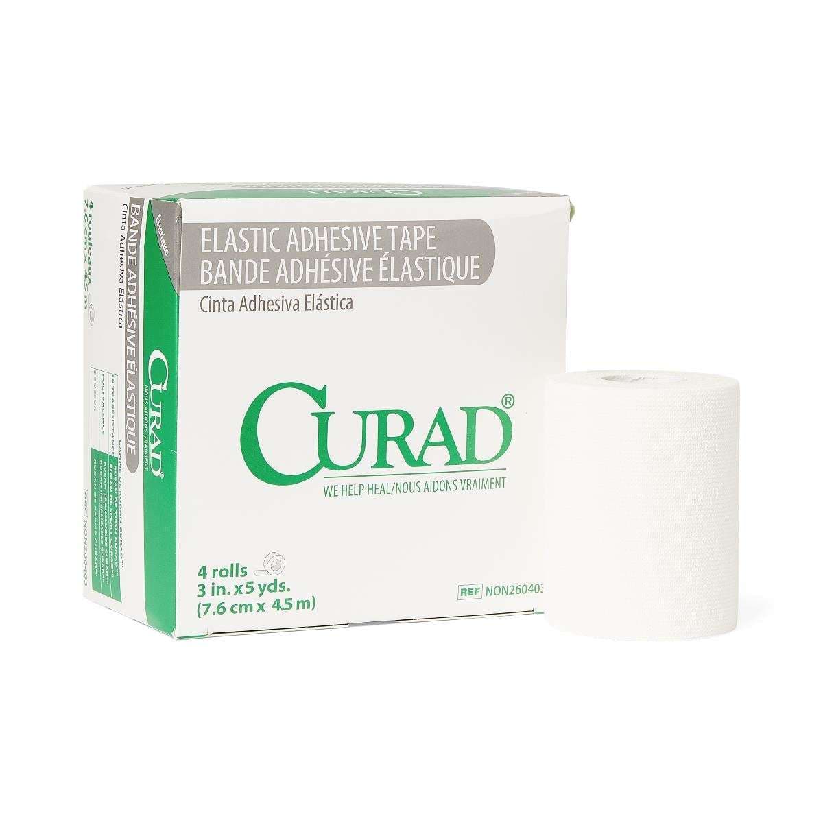 Curad Elastic Adhesive Bandages, 3 Inch x 5 Yard - Case of 48 - Image 1