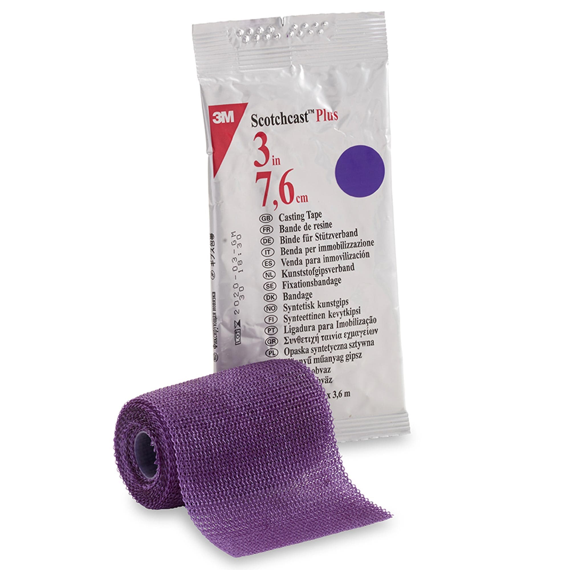 3M Scotchcast Plus Cast Tape, 3 Inch X 4 Yard, Purple - Each - Image 1