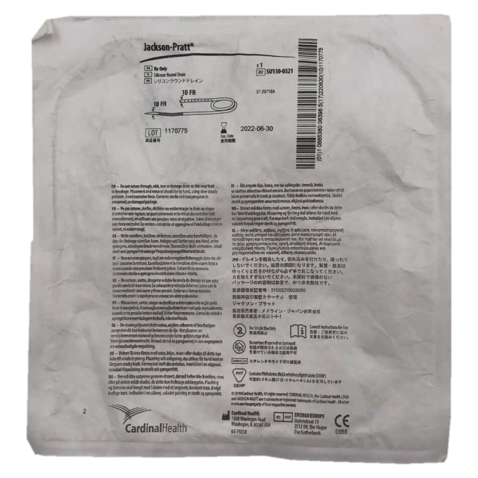 Jackson-Pratt Silicone Round Drain with Trocar - Image 2