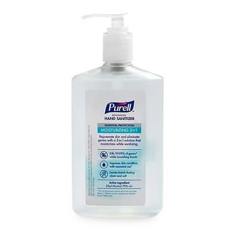 Purell Advanced 2-In-1 Moisturizing Gel Hand Sanitizer, Pump Bottle, 12 oz - Case of 12 - Image 2