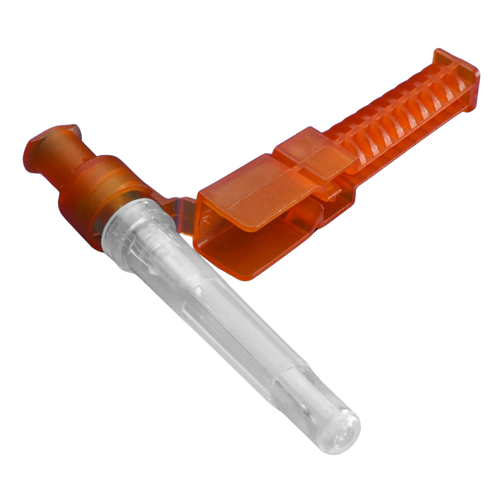 ICU Medical Needle-Pro Safety Hypodermic Needles, 25 Gauge, 1 Inch - Box of 100 - Image 1