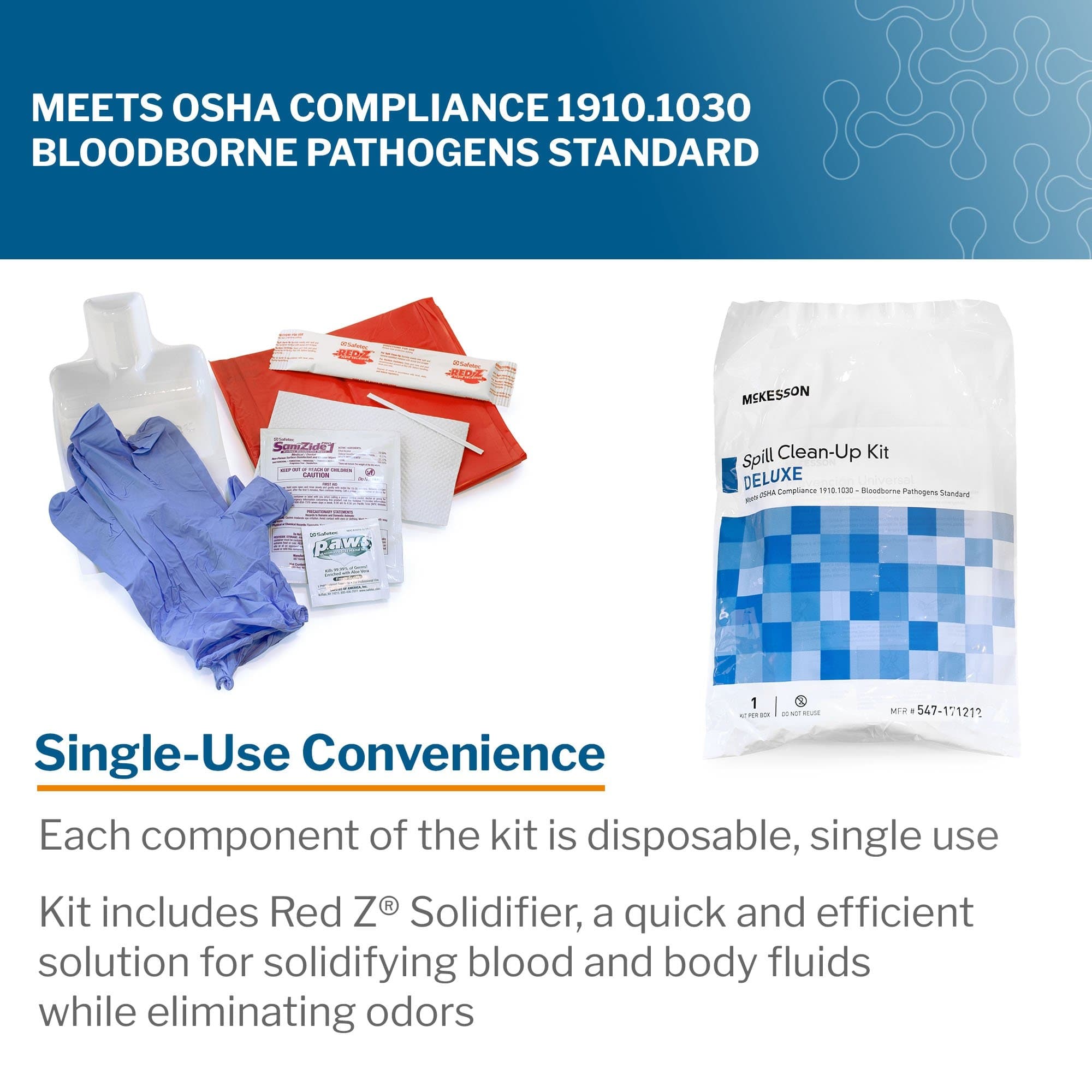 McKesson Deluxe Bloodborne Pathogen Spill Kit - Image 3