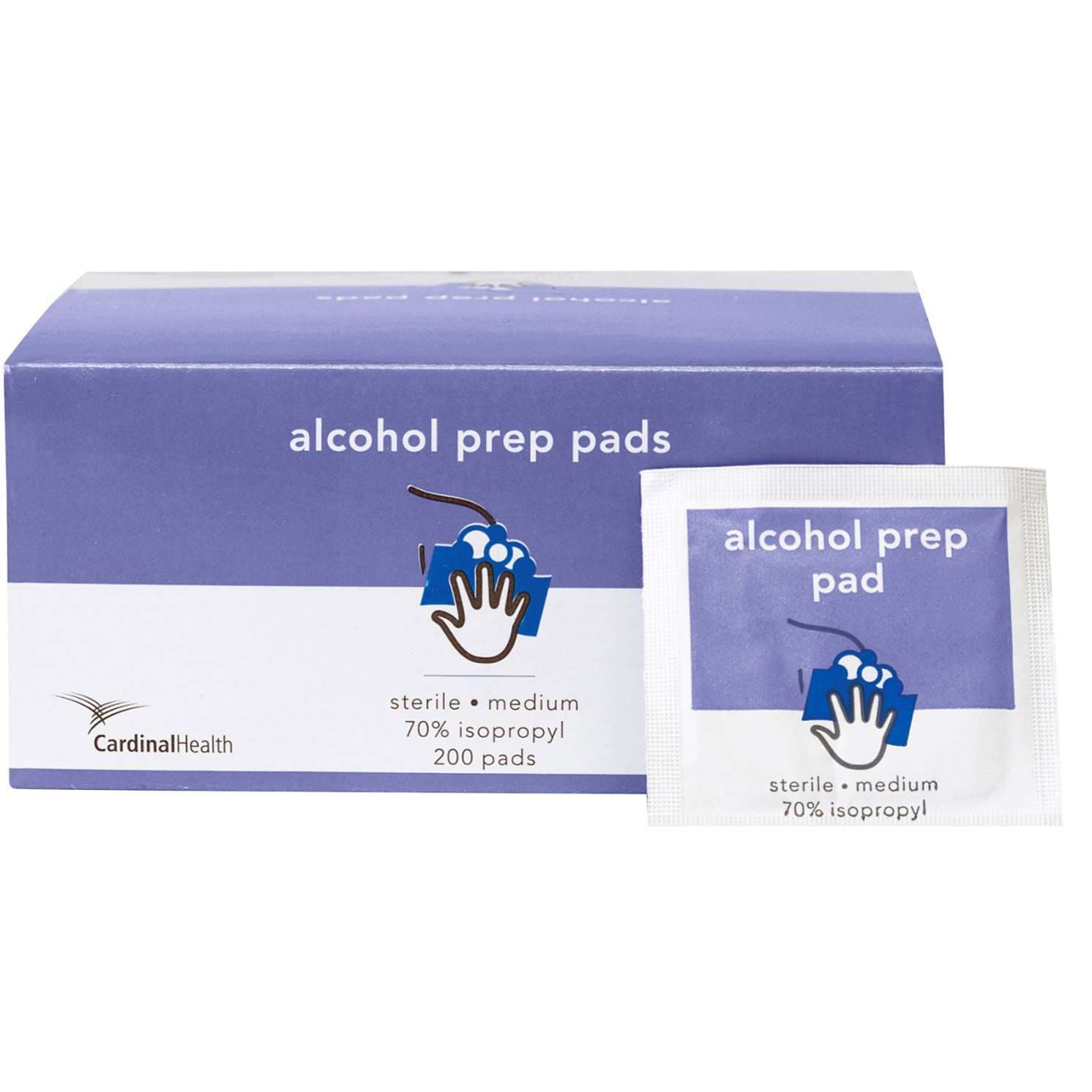 Cardinal Health Alcohol Prep Pad - Box of 200 - Image 1